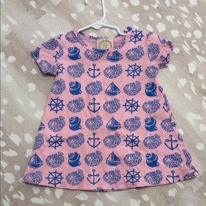 The Beaufort Bonnet Company Pink and Blue Nautical Dress